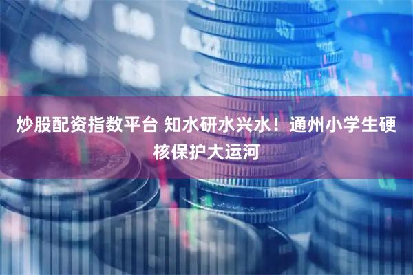 炒股配资指数平台 知水研水兴水！通州小学生硬核保护大运河