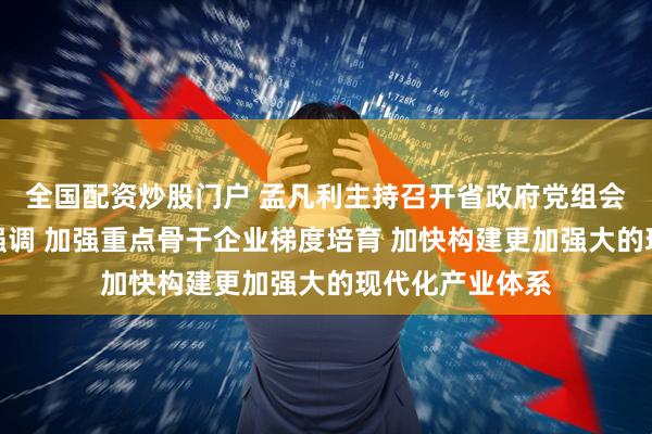 全国配资炒股门户 孟凡利主持召开省政府党组会议、常务会议强调 加强重点骨干企业梯度培育 加快构建更加强大的现代化产业体系